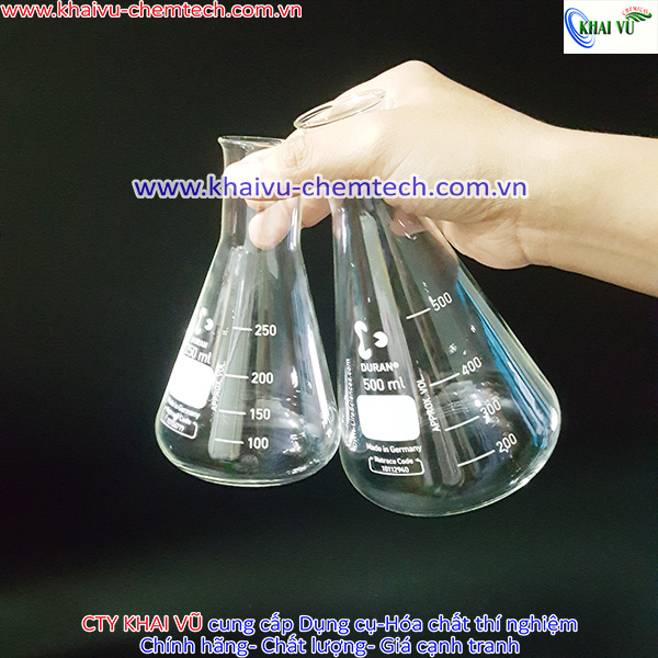 [HCM][Hãng Duran- Đức] Bình tam giác thủy tinh chịu nhiệt