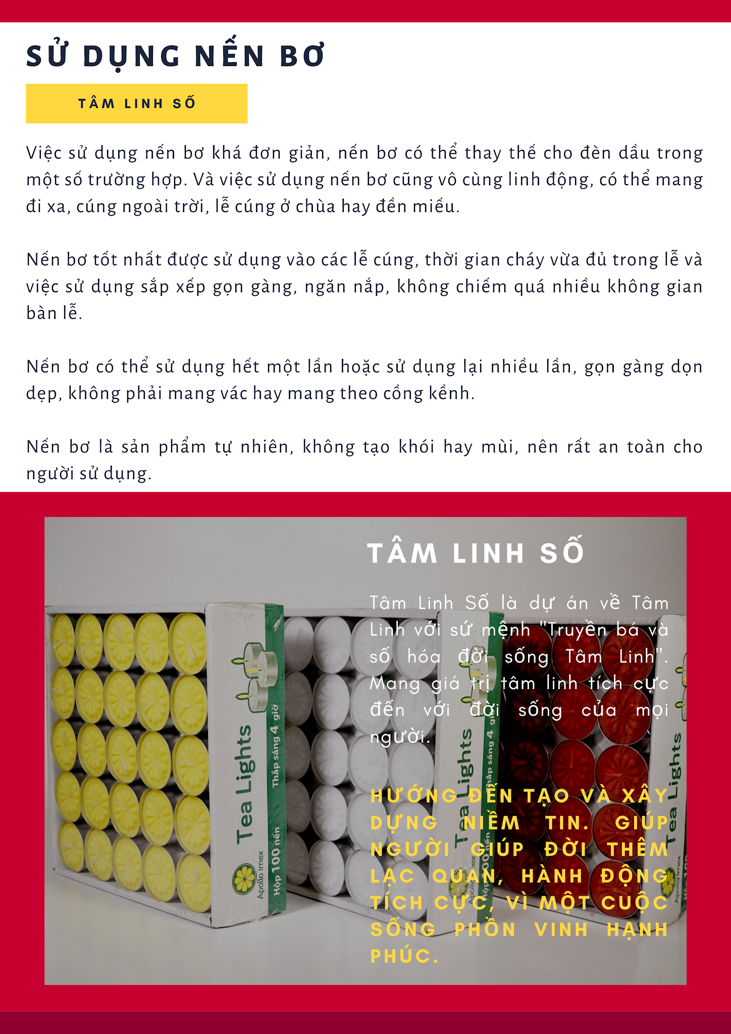 Hộp 100 nến bơ sạch thờ cúng đèn cầy Tea Light nến đèn bơ tự