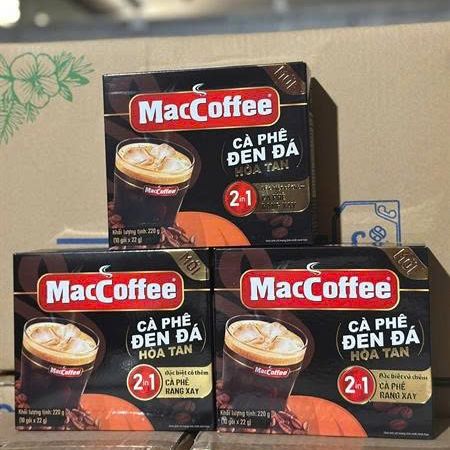 Combo 5 Hộp Cà Phê Đen Đá Hòa Tan 2in1 Maccoffee - Đậm Đà Vị Cà Phê Hộp 10 gói x 22g