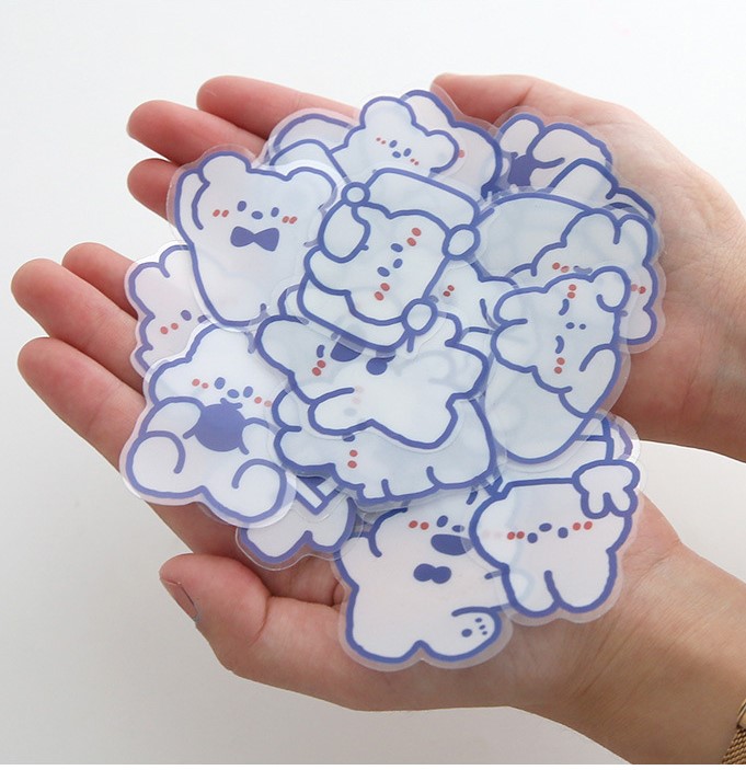 Bộ Sticker hình Thỏ Béo - Gấu dễ thương trang trí sổ, laptop, điện thoại, nhán dãn trang trí