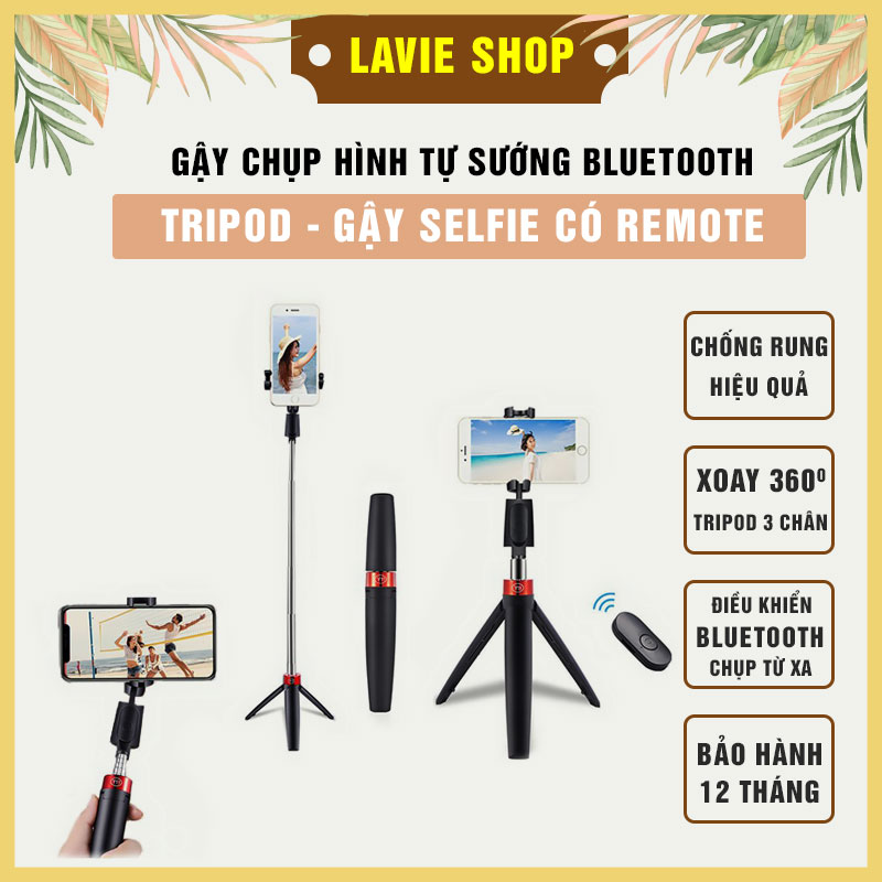 Gậy Tự Sướng Bluetooth Tích Hợp Tripod Đa Năng | Tripod Selfie Bluetooth Chống Rung Y11 Cao Cấp Dùng Cho Android Iphone