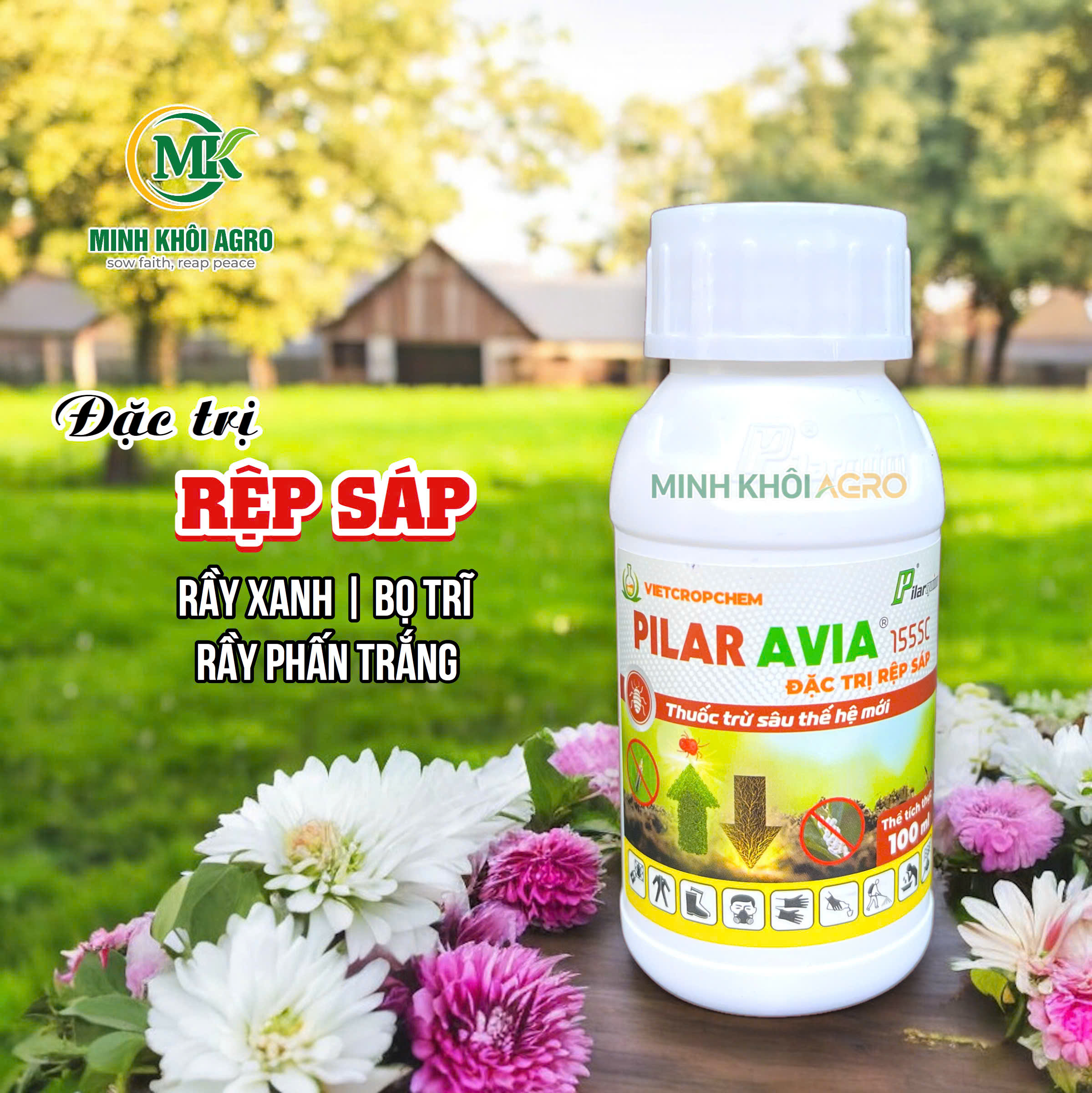  Thuốc đặc trị rệp sáp bọ trĩ rầy Pilar Avia 155SC 