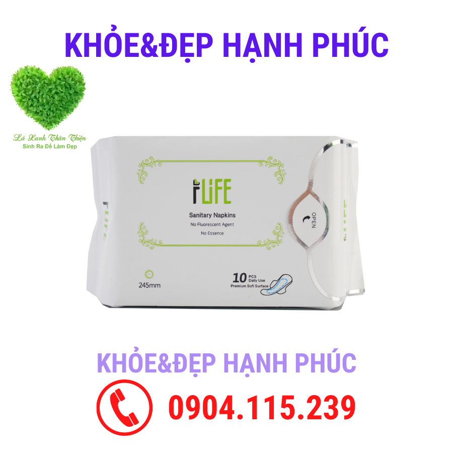Băng vệ sinh công nghệ sinh học ban ngày iLIFE - 10 miếng/gói - 245mm