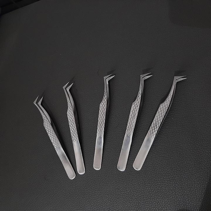 NHÍP NỐI MI VOLUME KẺ Ô PAKISTAN A5 BẠC