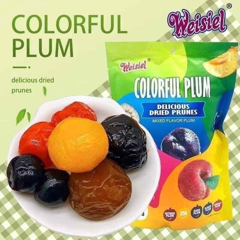 Ô mai xí muội mix nhiều loại trái cây Weisiel Plum 408g (Ngày in trên túi là NSX)