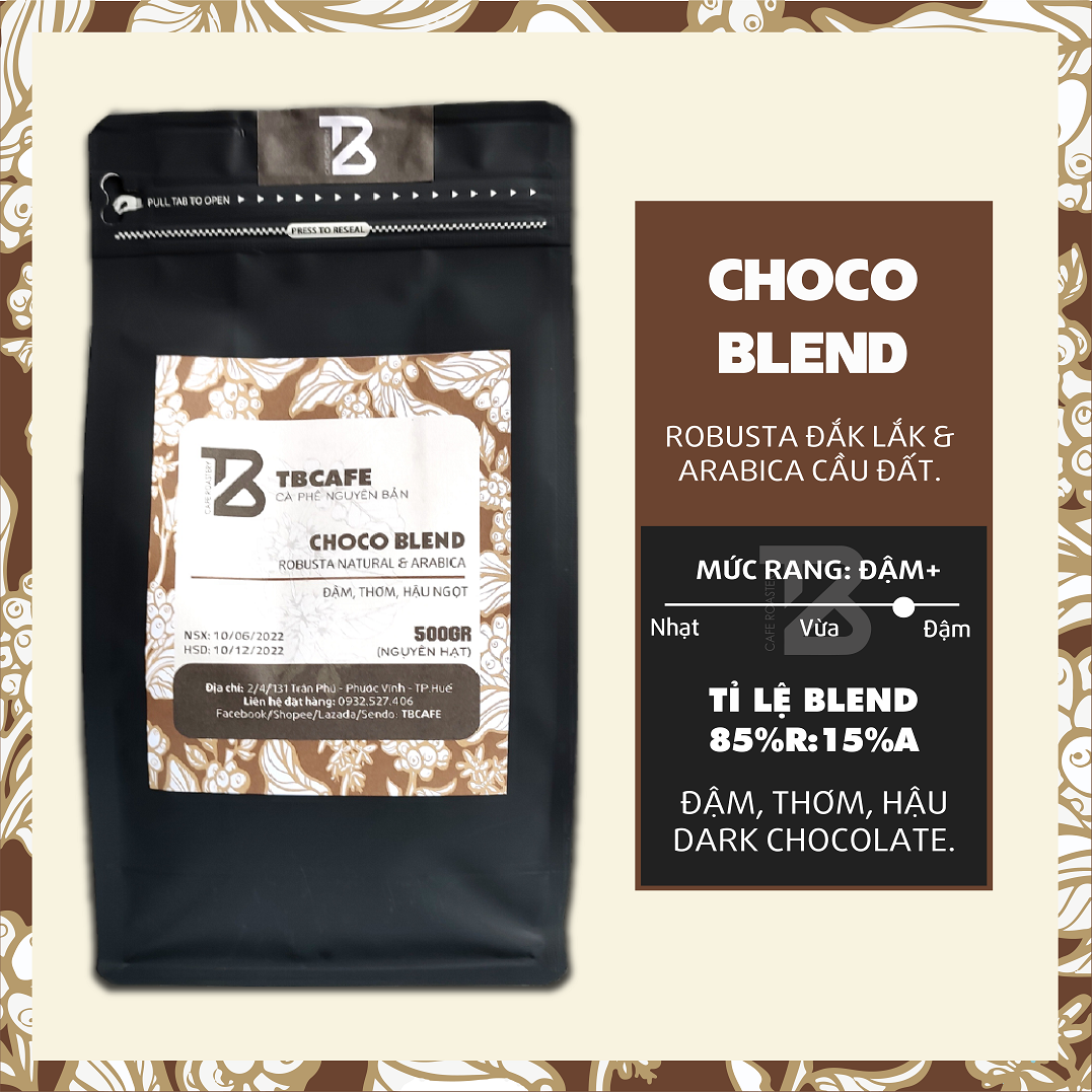 Choco blend - cà phê gu đậm truyền thống - tbcafe