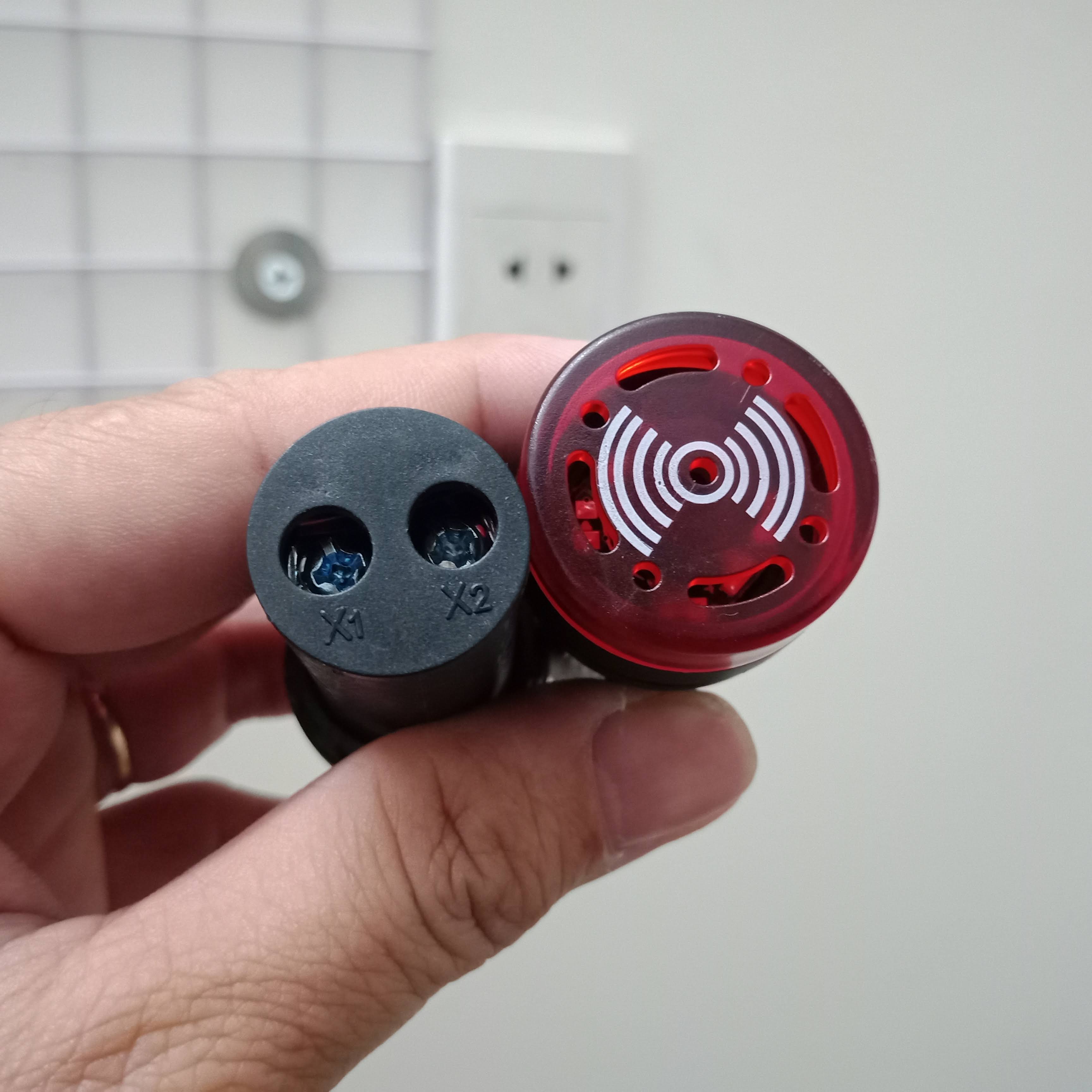 Đèn báo có còi báo động 12-24 AC/DC  - Đèn còi báo 12 AC/DC 24 AC/DC