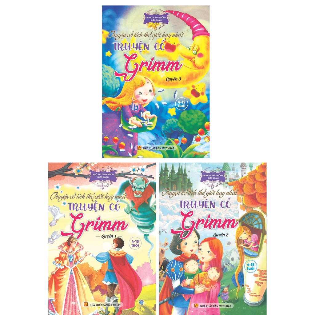 Sách - combo 3 cuốn truyện cổ tích thế giới hay nhất - truyện cổ grimm - ndbooks