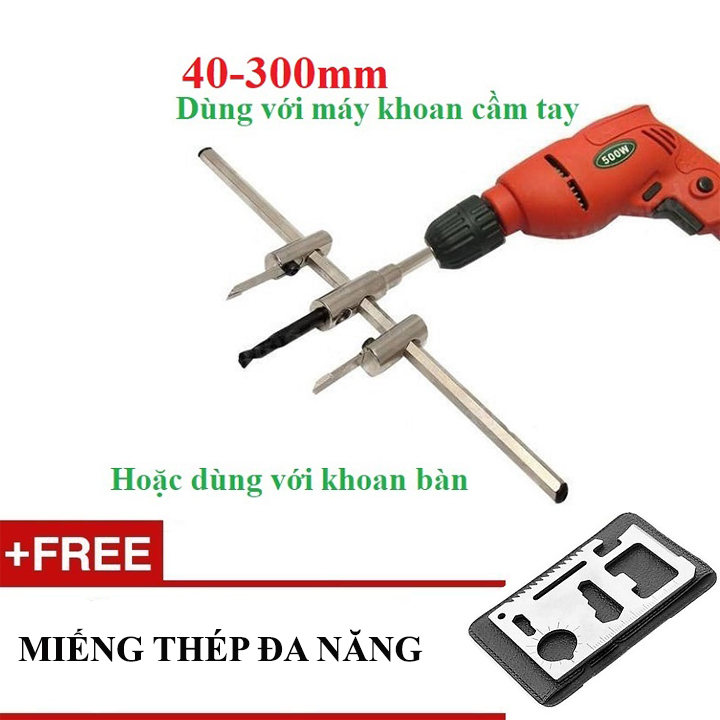 Bộ khoét lỗ chữ thập 40-300mm, Ứng dụng lắp đèn trần thạch cao, khóet lỗ làm loa thùng, khoét lỗ đi dây điện