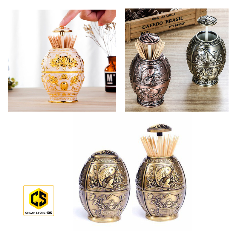 Lọ tăm vàng, lọ tăm đồng, lọ tăm hoàng gia, lọ tăm hợp kim, cheapstore10k, cheapstore