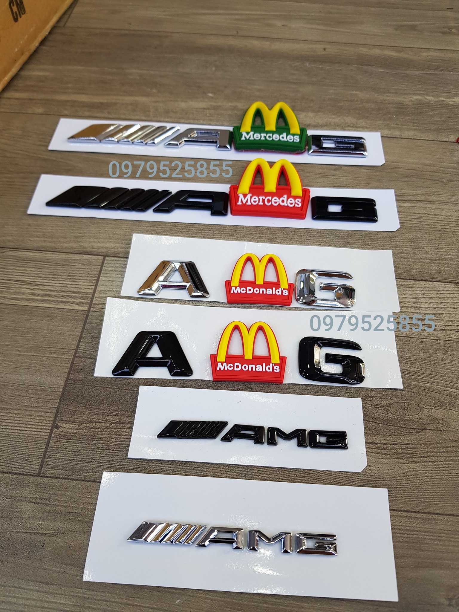 1 TEM AMG MERCEDES, AMG MC DONAL ( NHẮN TIN CHỌN MÀU, CHỌN MẪU)
