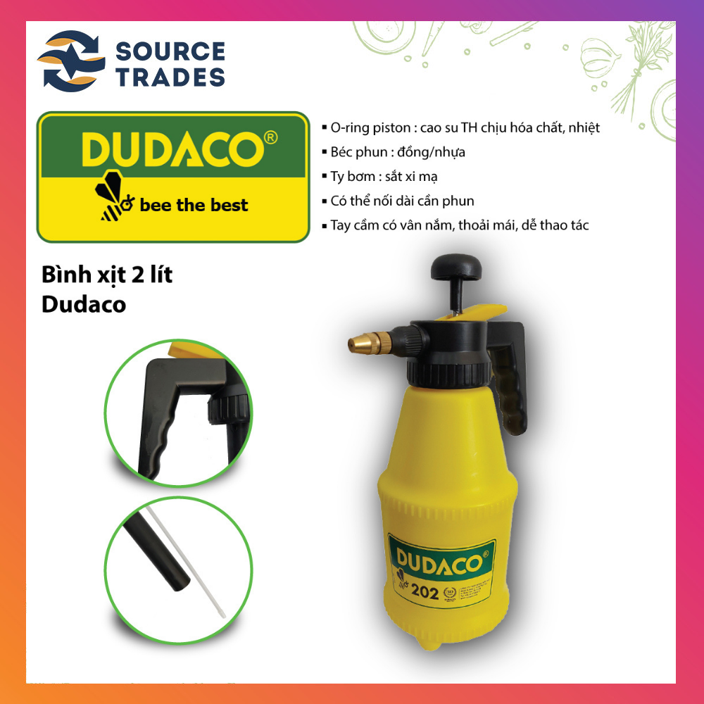 Bình xịt 2 lít bơm tay dudaco