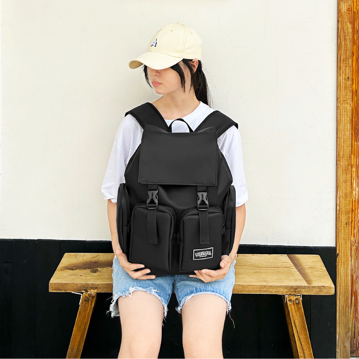 Balo laptop chất oxford chống nước normal brand oxford backpack