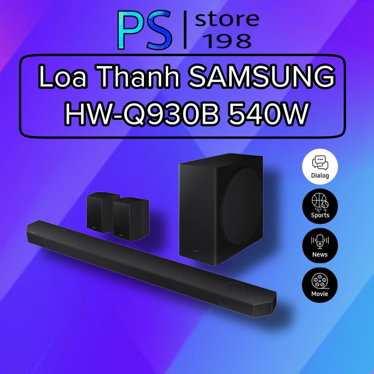  [freeship toàn quốc]Loa thanh Samsung HW-Q930B 540w, loa 9.1.4 - chính hãng 100%- bảo hành 12 tháng