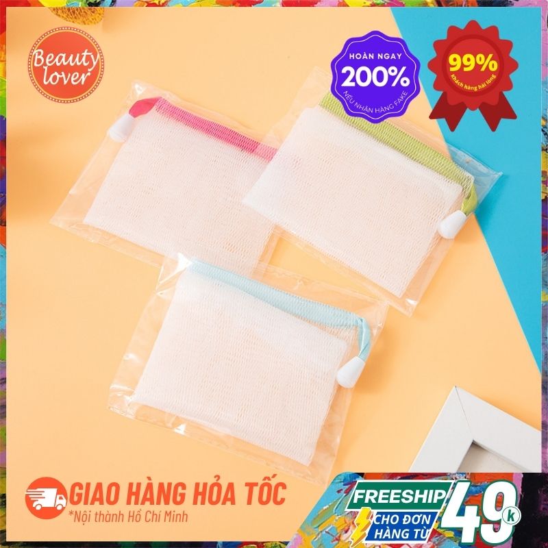 Túi lưới tạo bọt xà phòng 9x15cm – beauty lover túi tạo bọt xà phòng