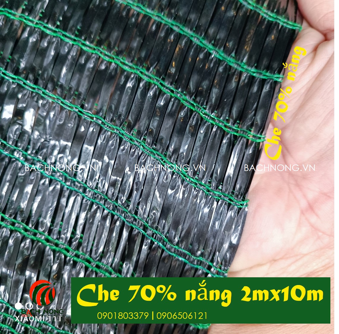 Tấm lưới che nắng thái che mát 70%,màu đen 2m - 3m - 4m, chiều dài 10m/tấm