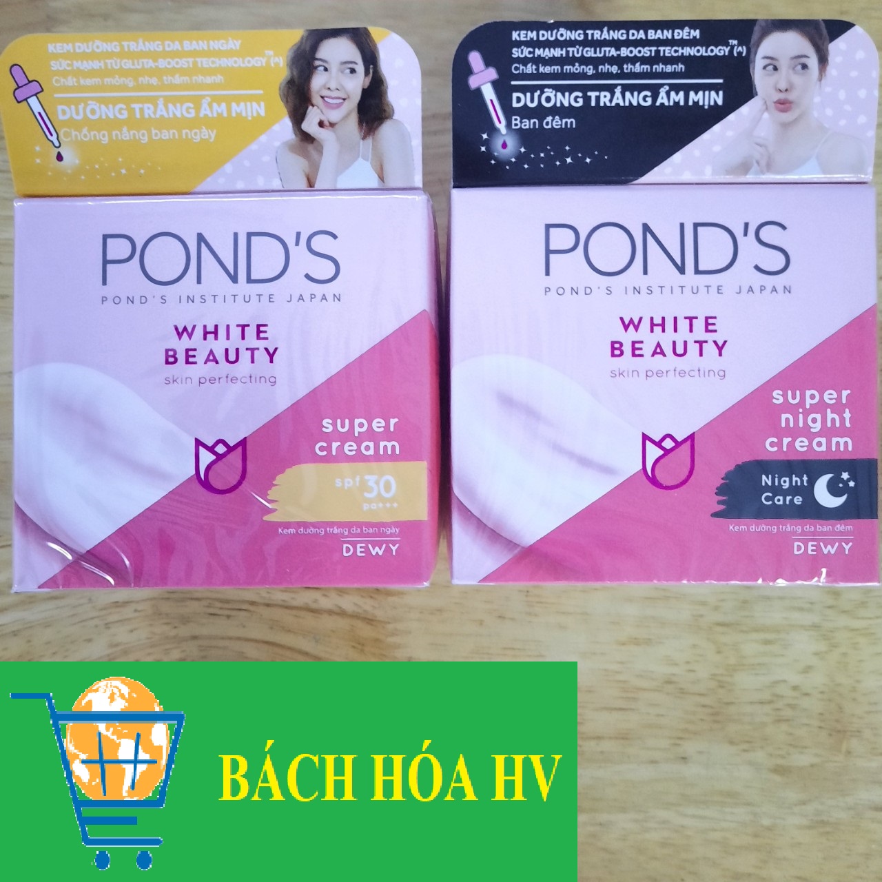 Kem pond's hồng trắng sáng da 50g - bach hoa hv