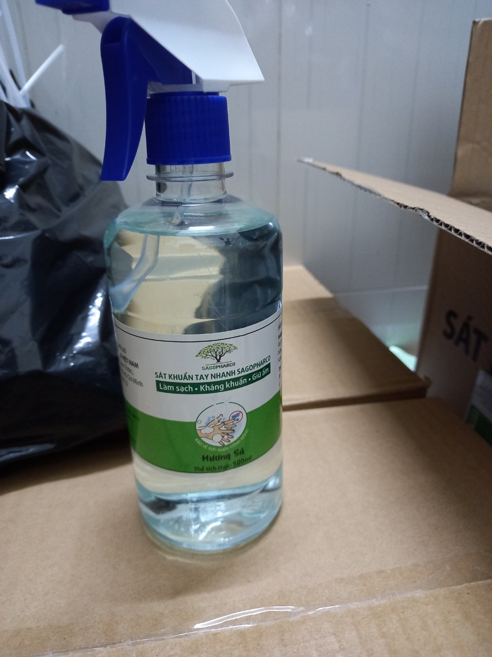 Dung dịch rửa tay khô sagopharco hương sả 500ml