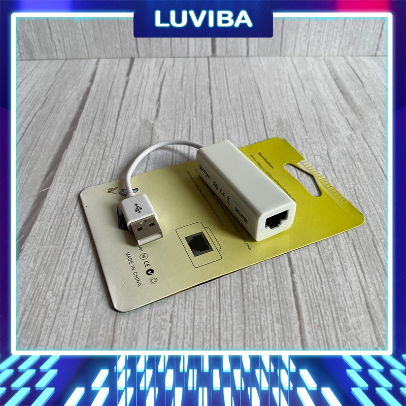 Usb to lan cáp chuyển đổi từ usb sang lan luviba ul20