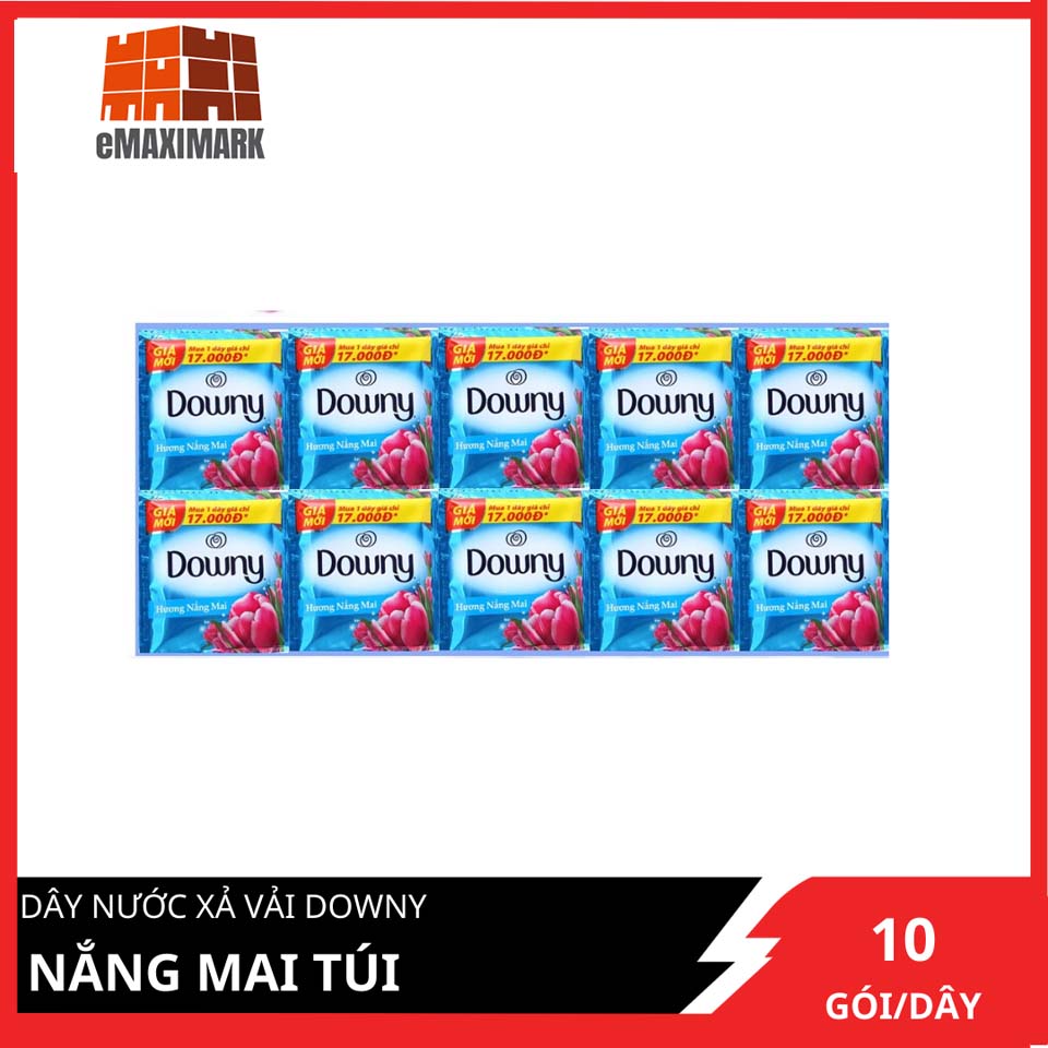 Nước xả vải downy hương nắng mai dây 10 gói