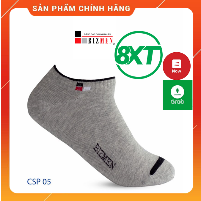 tất nam cổ ngắn, vớ nam 🔥BIZMEN🔥 cổ ngắn thấm hút mồ hôi tốt, êm ái, khử mùi FREESIZE - CSP05