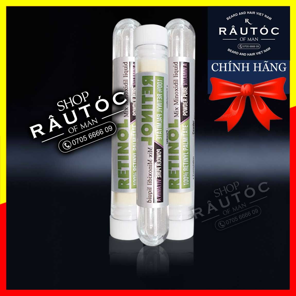 [HCM]RETINOL mix vào Minoxidil hỗ trợ mọc râu tóc