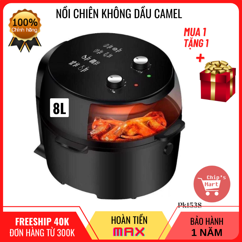 [SALE SỐC] NỒI CHIÊN KHÔNG DẦU CAMEL 5L, 6L, 7L, 8L, 9L, Nineshield 8L (nồi cơ) – Công suất lớn – Dung tích Khủng - Chiên Không Dầu, Không Khói 360o – Hạn chế dầu mỡ - Giữ độ ngọt và dinh dưỡng của thực phẩm