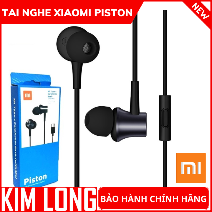 Tai nghe Xiaomi Piston Lite 2021 jack 3.5mm có mic vỏ nhôm nguyên khối,cách âm tốt,đêm mềm chống đau tai,giá siêu ưu đãi tại Kim Long Store