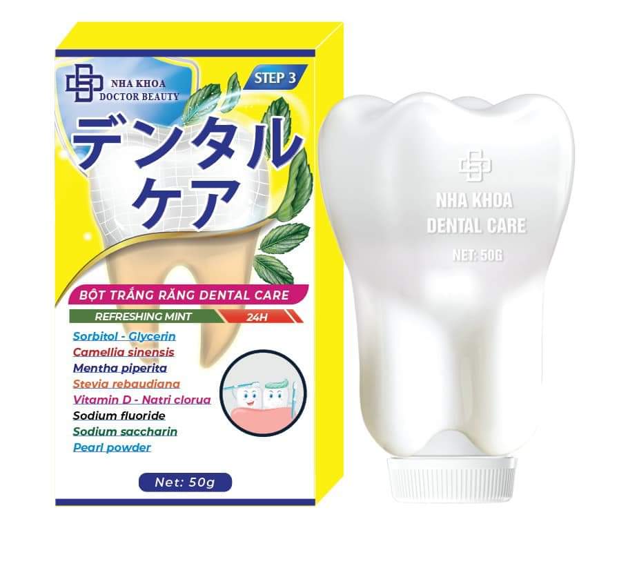 Nước súc miệng DENTAL CARE, thơm miệng, trắng răng, tặng kem chống nắng đông trùng