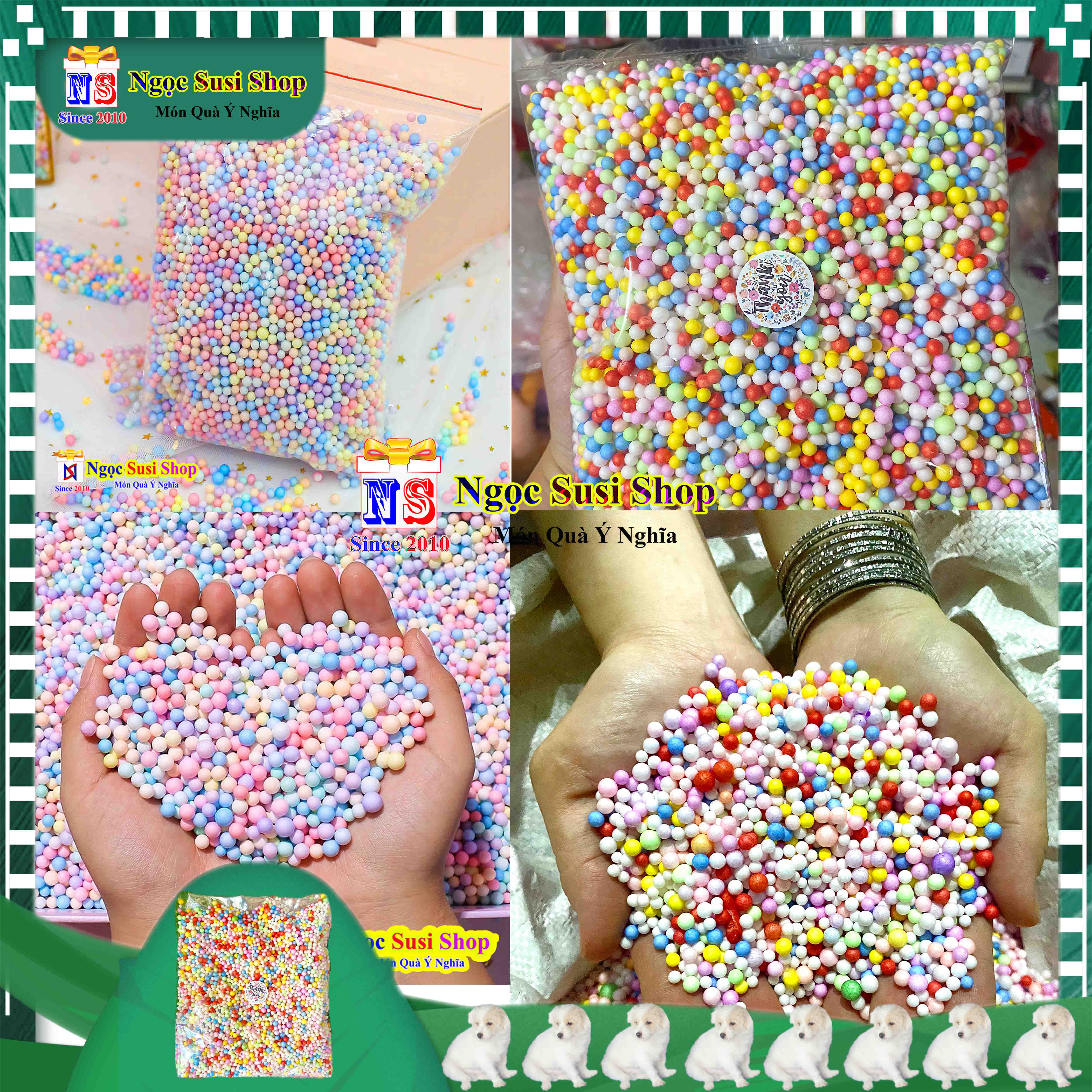 BỊCH HẠT XỐP MIX NHIỀU MÀU TRANG TRÍ HỘP QUÀ TẶNG MIX ĐỦ MÀU - HẠT XỐP SIÊU ĐẸP HÀNG MỚI