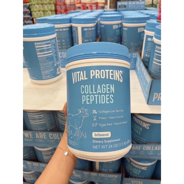 Collagen thủy phân Vital Proteins Collagen Peptides Unflavored 680g