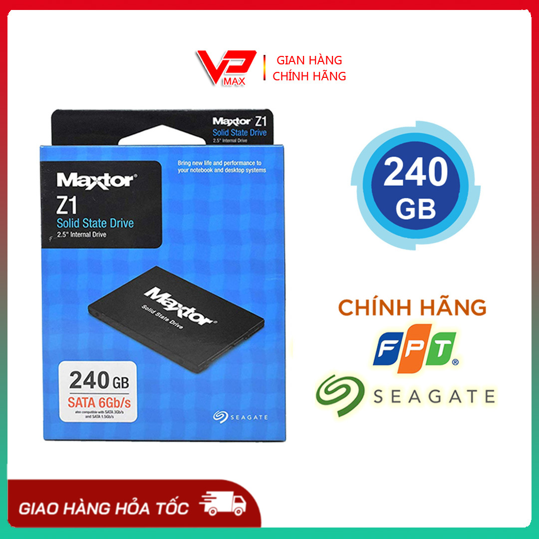 Ổ cứng SSD 240GB Hikvision Seagate Maxtor Z1 2.5 hãng FPT phân phối bảo hành 3 năm dùng laptop máy tính