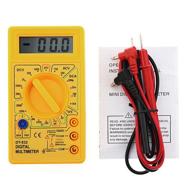 Đồng hồ đo VOM vạn năng điện tử DT-832 có loa báo thông mạch( tặng kèm bin )