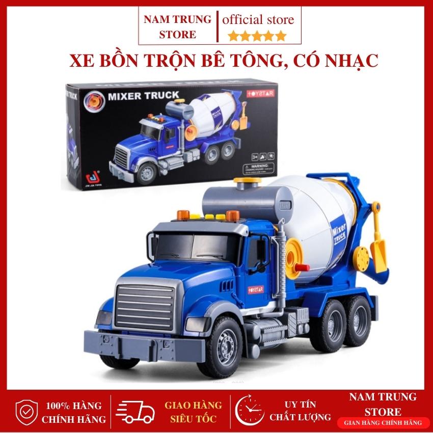 XE BỒN TRỘN BÊ TÔNG CÓ NHẠC