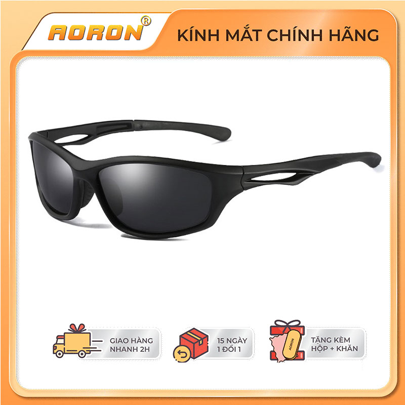 Kính Mắt Nam, Kính Thể Thao Nam Nữ Đạp Xe, Chạy Bộ Thời Trang, Mắt Kính Phân Cực Polarized Chống Chói, Chống Lóa Đi Đêm - AK042 - AORON