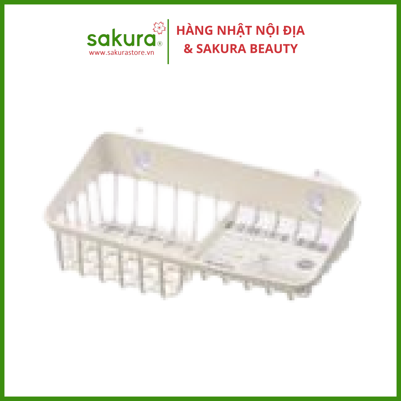 Giá để giẻ rửa bát 2 ngăn dạng lưới màu trắng Inomata- Hàng Nhật nội địa, Siêu thị Nhật Bản