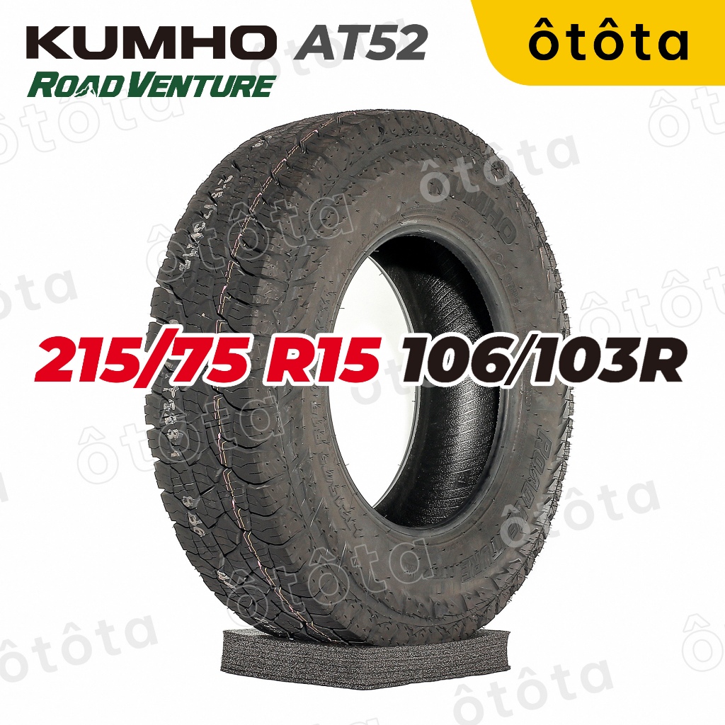 Lốp ô tô Kumho 215/75 R15 106/103R Road Venture AT52 – Chính Hãng BH 5 năm (215/75R15, 215 75 R15) Giá 3,999,154 Đồng*Miễn phí vận chuyển