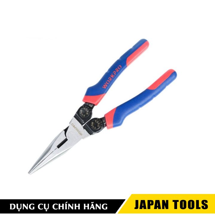 Kềm mũi nhọn có điều chỉnh 8"/200mm workpro w031182 | japan tools