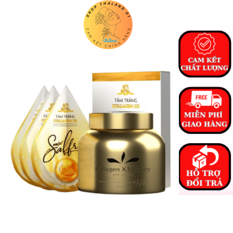 Bộ đôi dưỡng trắng kem body & tắm trắng collagen x3