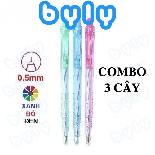 Hộp 20 cây bút bi thiên long ngòi 0.5mm tl-061 vỏ bút nhiều màu