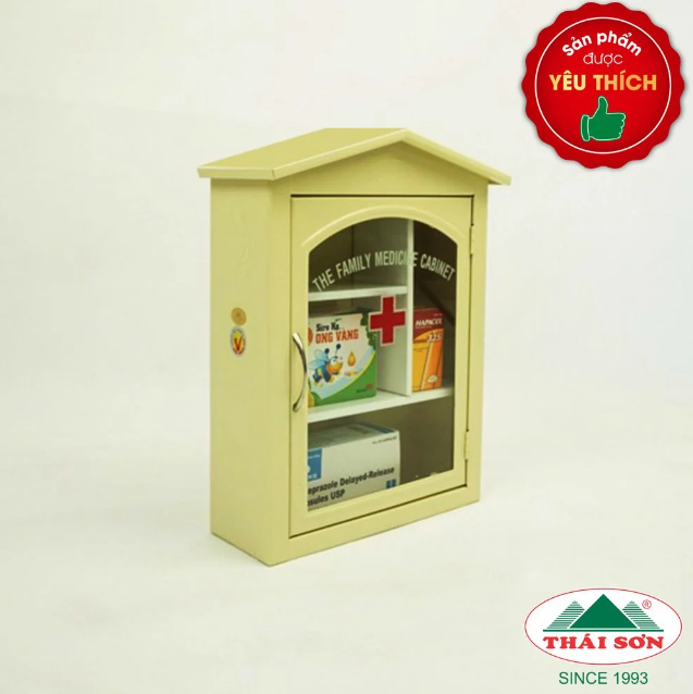 Tủ Thuốc Gia Đình (Chất Liệu Sắt Sơn - Tĩnh Điện)