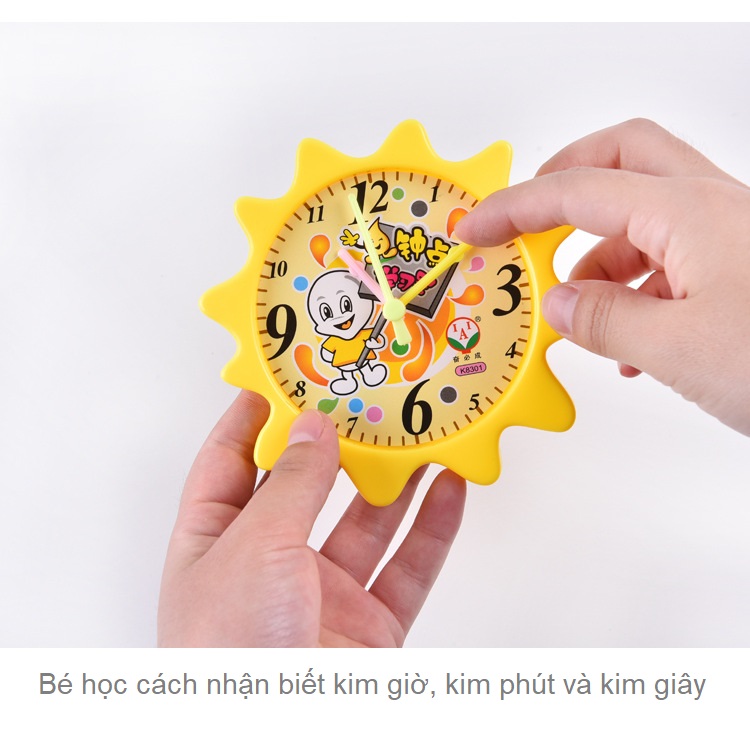 Dạy bé xem giờ bằng mô hình đồng hồ đồ chơi để bàn