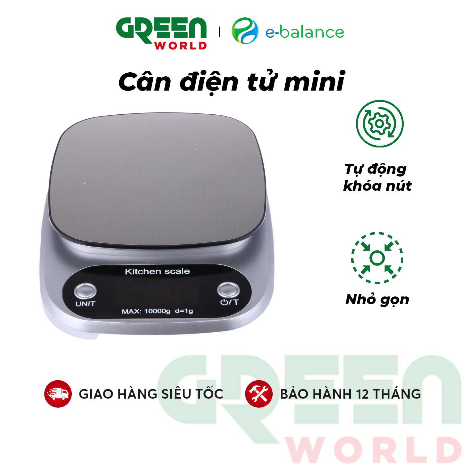 Cân điện tử thực phẩm dùng trong nhà bếp Ebalance Kitchen Scale cân được tới 10kg
