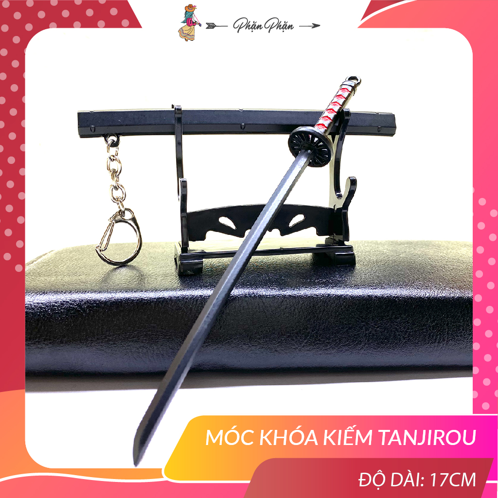 [HCM]Móc khóa kiếm Tanjirou không gỉ thanh gươm diệt duỷ mô hình 17cm anime Kimetsu No Yaiba Phặn Phặn