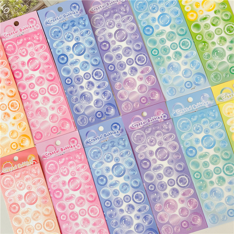 Sticker nền Crystal bubles trang trí top loader