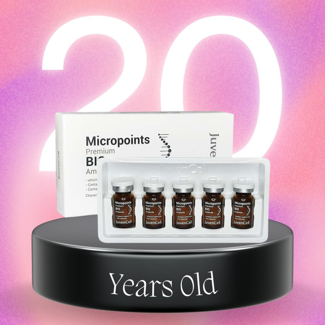Tế bào gốc nhau thai cuống rốn siêu phục hồi căng bóng micropoints premium bio ampoule juvencell