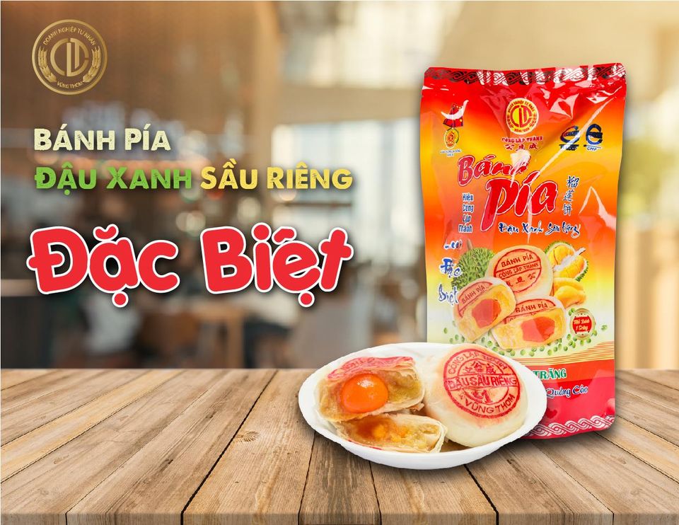 Bánh Pía Đậu Xanh Sầu Riêng Trứng Muối Đặc Biệt {Gói 500gam/ 5 Cái} - Công Lập Thành{ Bánh Trung Thu, Bánh Kẹo, Lạp Xưởng, Đặc Sản Sóc Trăng }