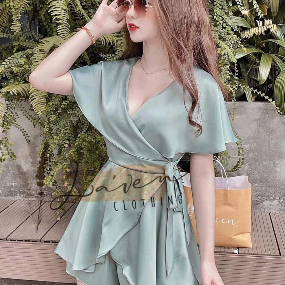 [HCM]Jum nữ cổ chữ V cột nơ