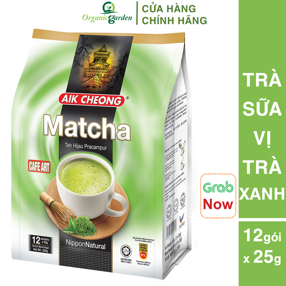 Trà sữa vị trà xanh aik cheong malaysia - matcha café art