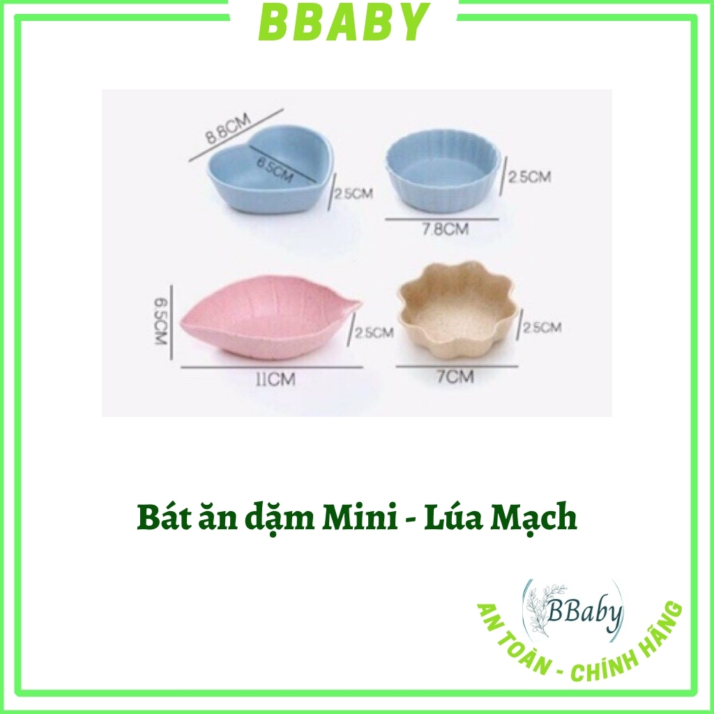 01 chén lúa mạch cho bé ăn dặm kiểu Nhật hoặc đựng gia vị - Giao màu ngẫu nhiên